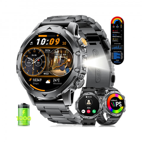 Чоловічий смарт-годинник FITFLEX HD AMOLED